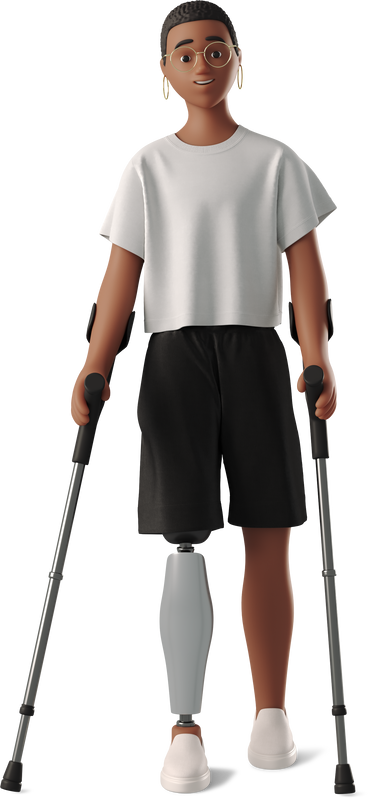 3d-business-young-woman-with-prosthetic-leg-on-crutches
