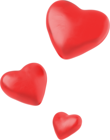 business-3d-floating-red-hearts