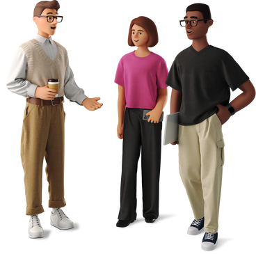 business-3d-young-people-standing-and-talking